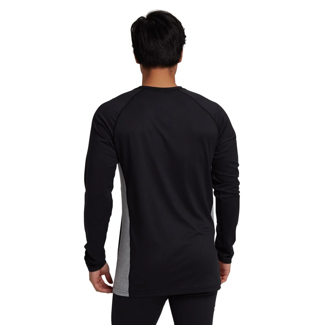 Burton Men's Midweight X Base Layer Crew 2024 True Black/Gray Heather - Image 3