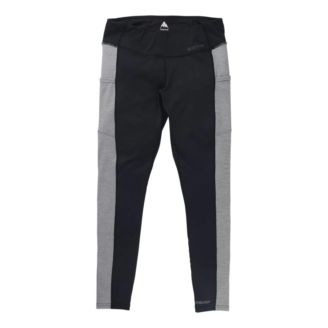 Burton Women's Midweight X Base Layer Pant 2024 True Black/Gray Heather - Image 4