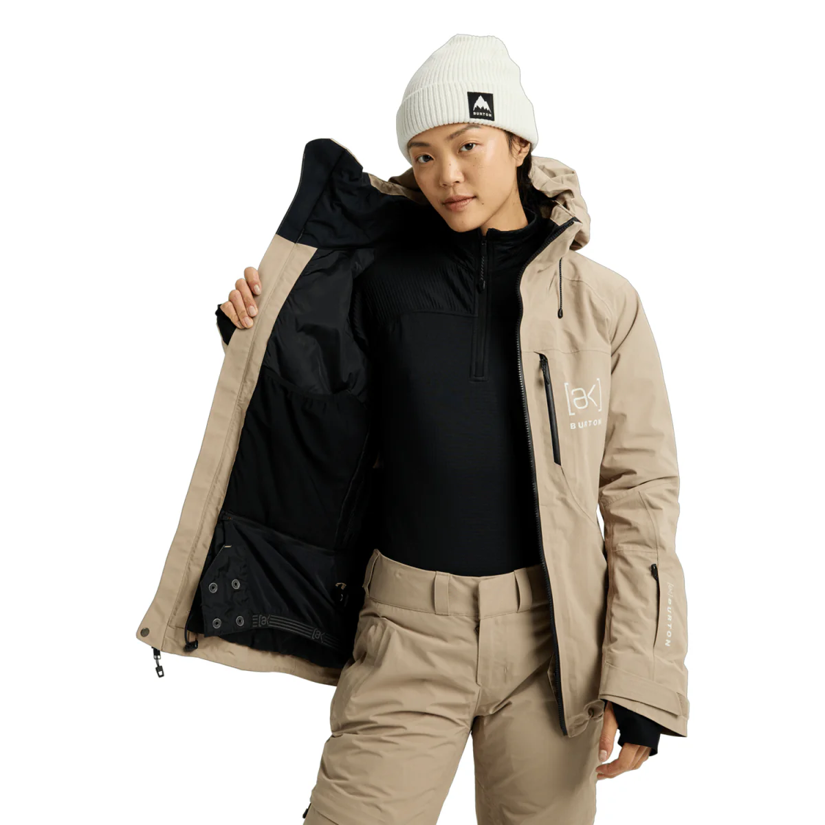 Burton Women's [ak] Embark Gore-tex  2L Jacket 2026 Summit Taupe - Image 3