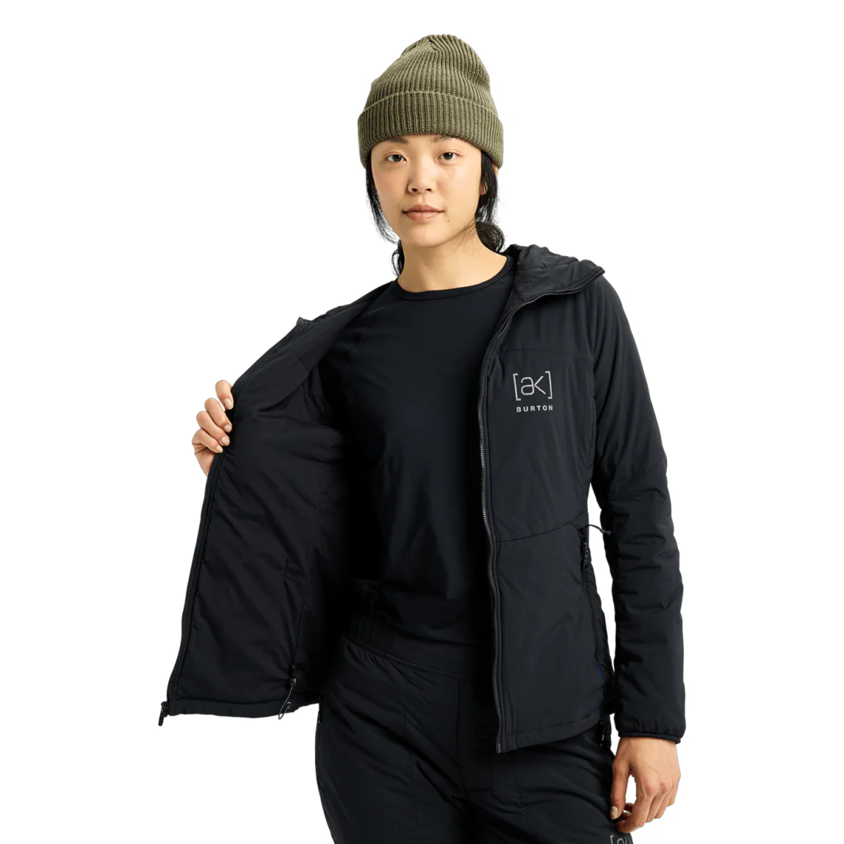 Burton Women's [ak] Helium Hooded Stretch Insulated Jacket 2026 True Black - Image 3