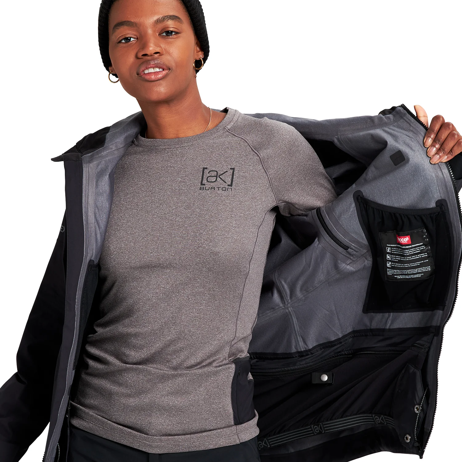 Burton Women's [ak] Kimmy 3L Stretch Gore-Tex Jacket 2024 True Black - Image 4
