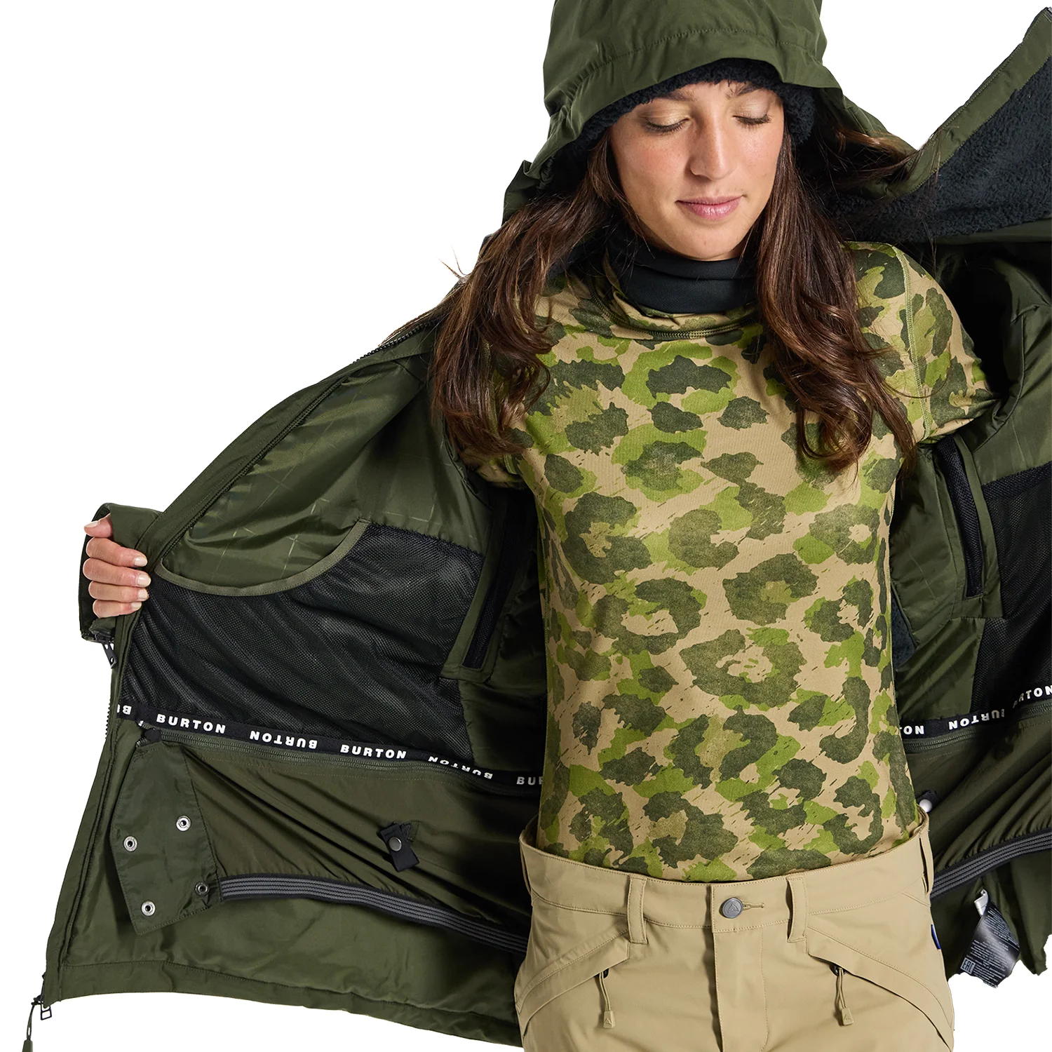 Burton Women's Pillowline 2L Gore-Tex Jacket 2024 Forest Night - Image 5