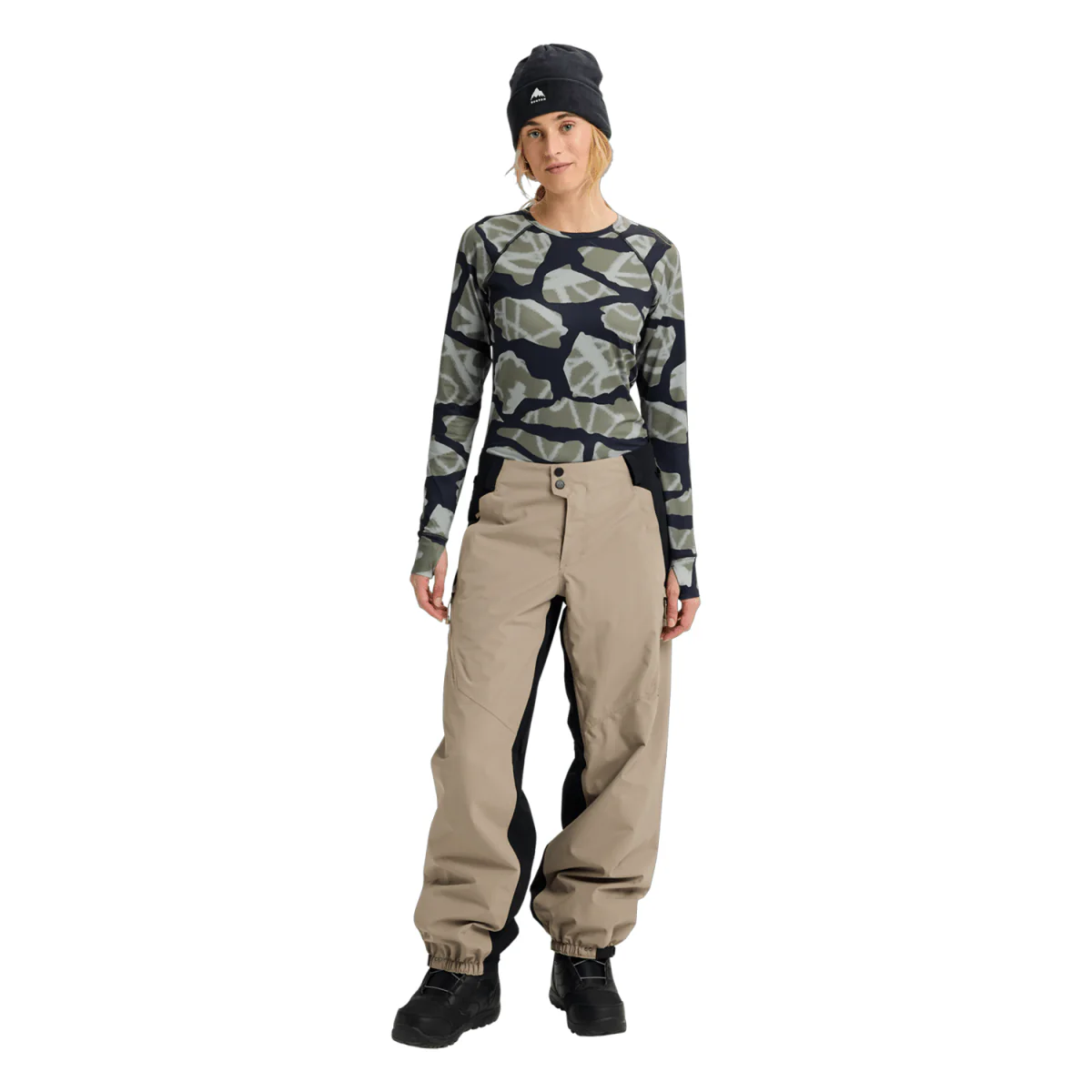 Burton Women's Reserve 2L Relaxed Pant 2026 Summit Taupe/True Black - Image 5