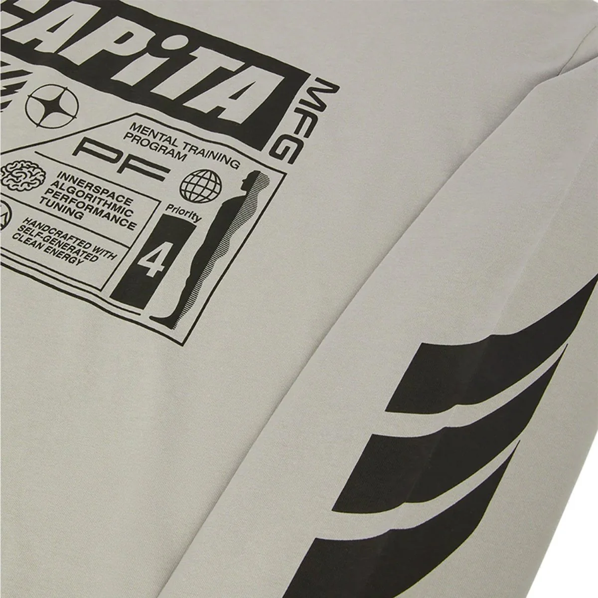 Capita Mental L/S T Shirt Grey - Image 2