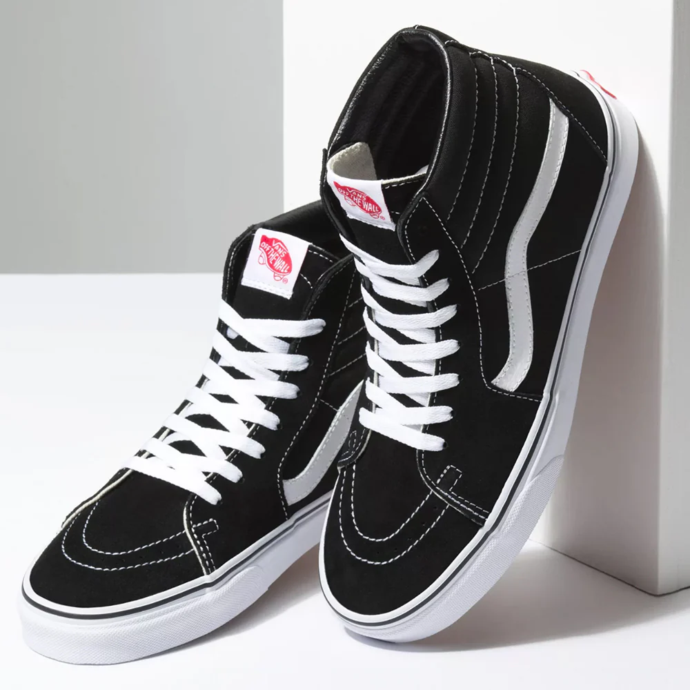 Vans Sk8-Hi Shoe Black/Black/White - Image 3