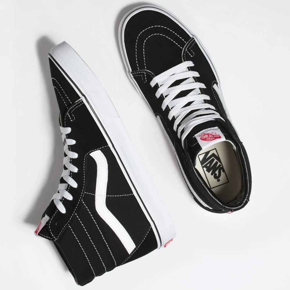 Vans Sk8-Hi Shoe Black/Black/White - Image 4