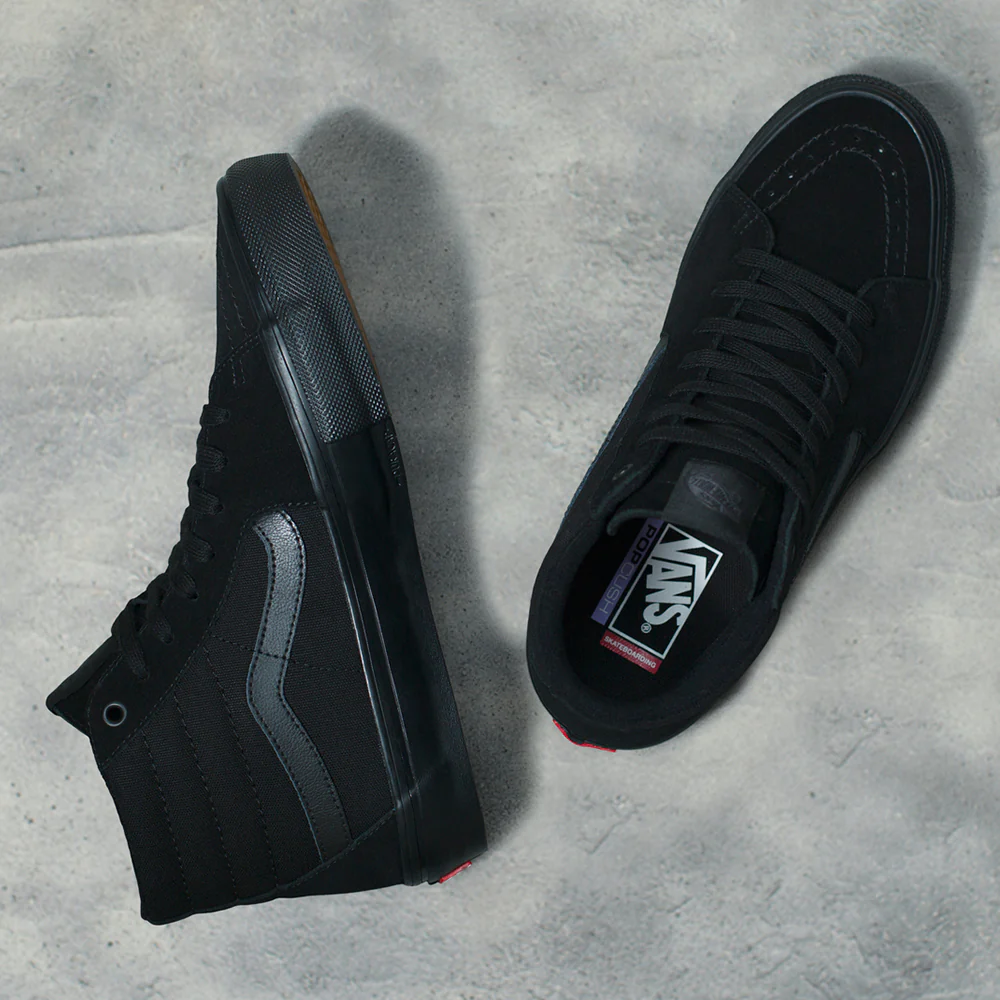 Vans Skate Sk8-Hi Shoe Black/Black - Image 3