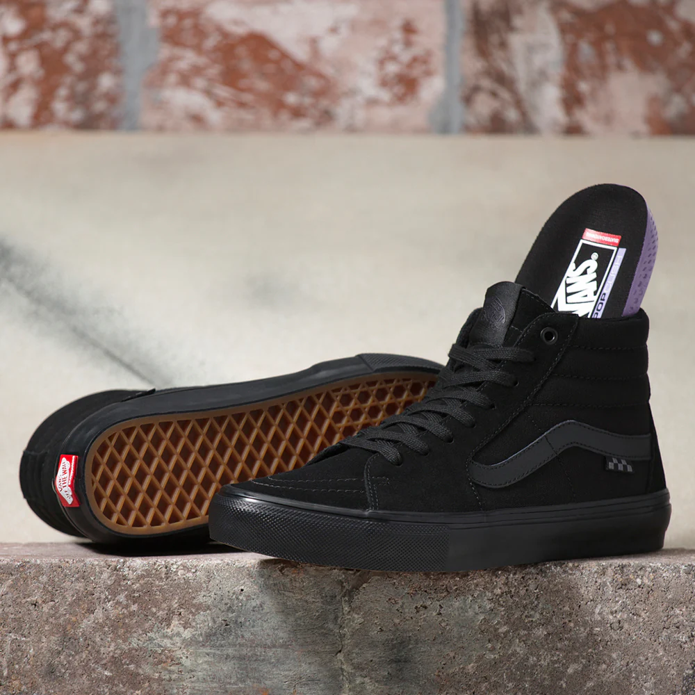 Vans Skate Sk8-Hi Shoe Black/Black - Image 4