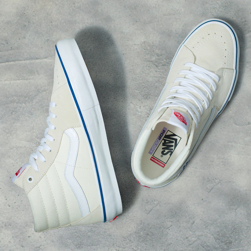 Vans Skate Sk8-Hi Shoe Off White - Image 4