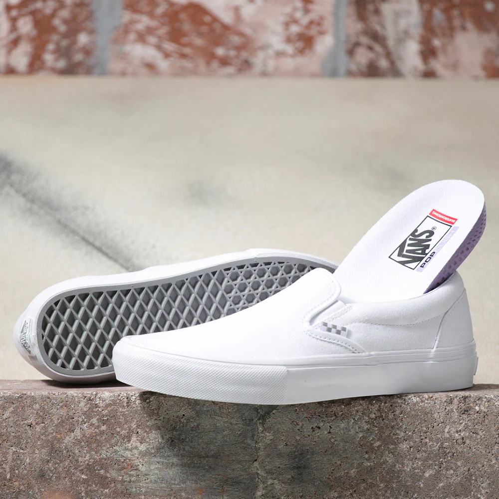 Vans Skate Slip-On Shoe True White - Image 4