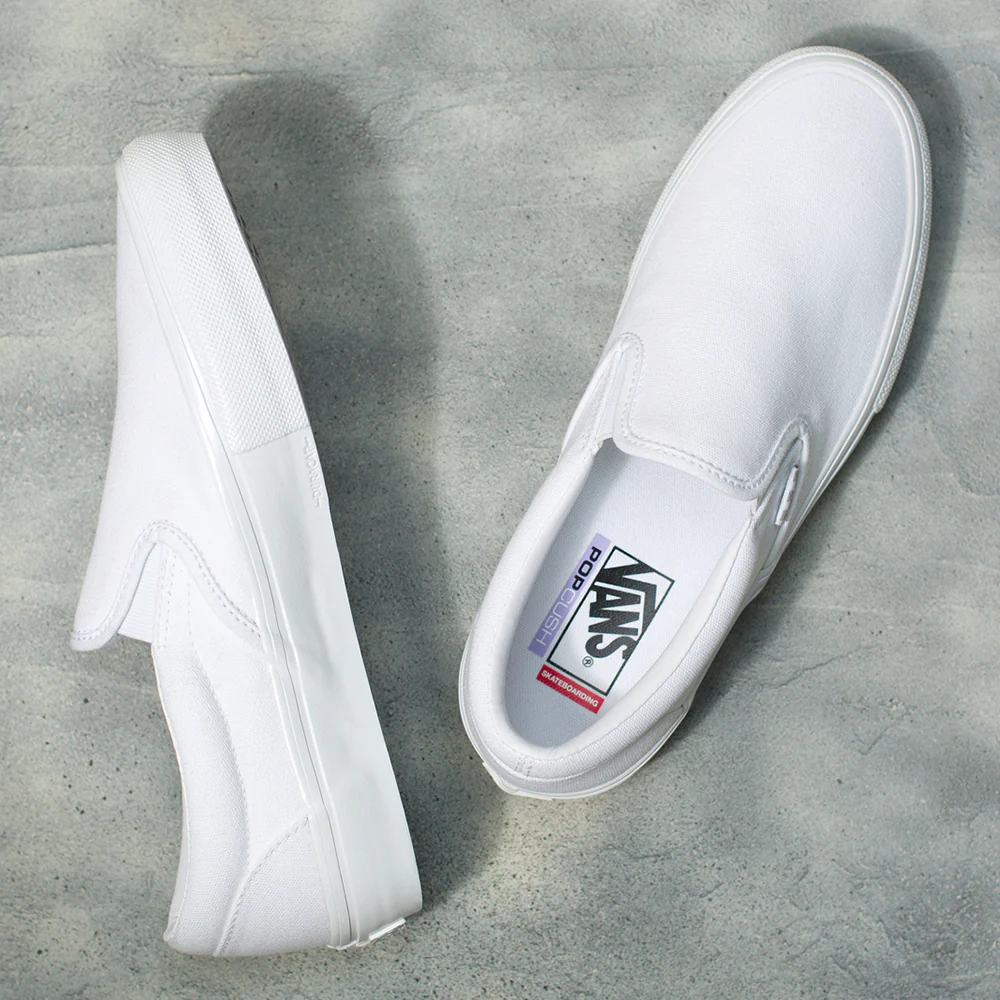 Vans Skate Slip-On Shoe True White - Image 6