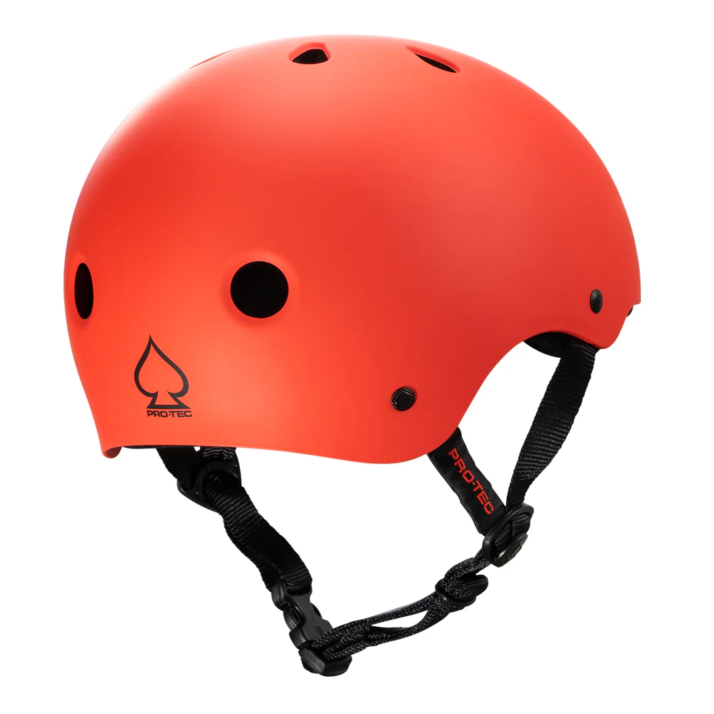 Pro-Tec Classic Certified Matte Bright Red Skate Helmet - Image 2