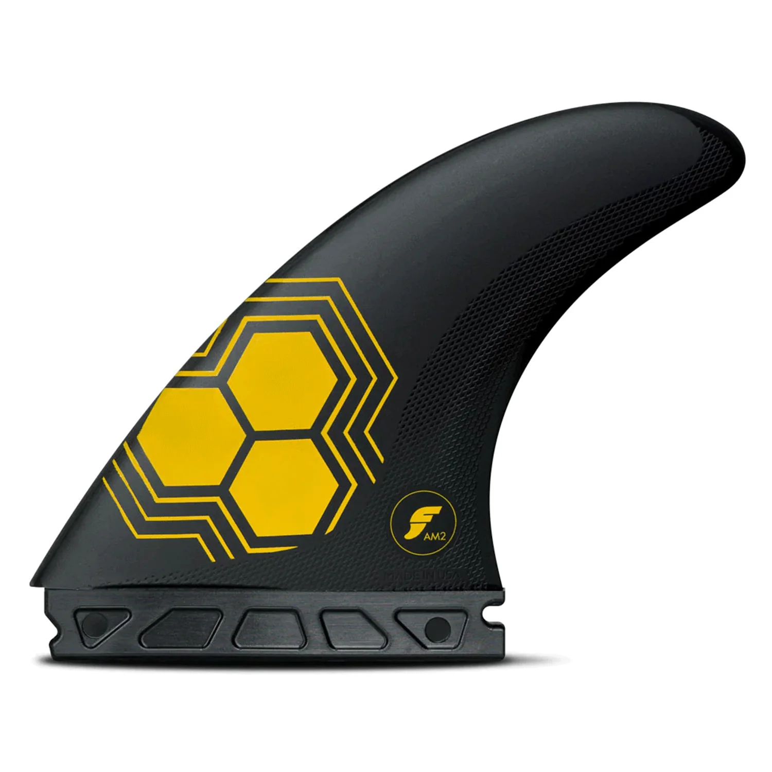 Futures Thruster AM2 Alpha Carbon/Teal Blue Surf Fins Large - Image 2