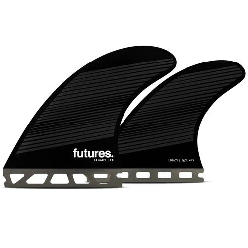 Futures Fins F8 HoneyComb Quad Surf Fins Gray/Black - Image 2