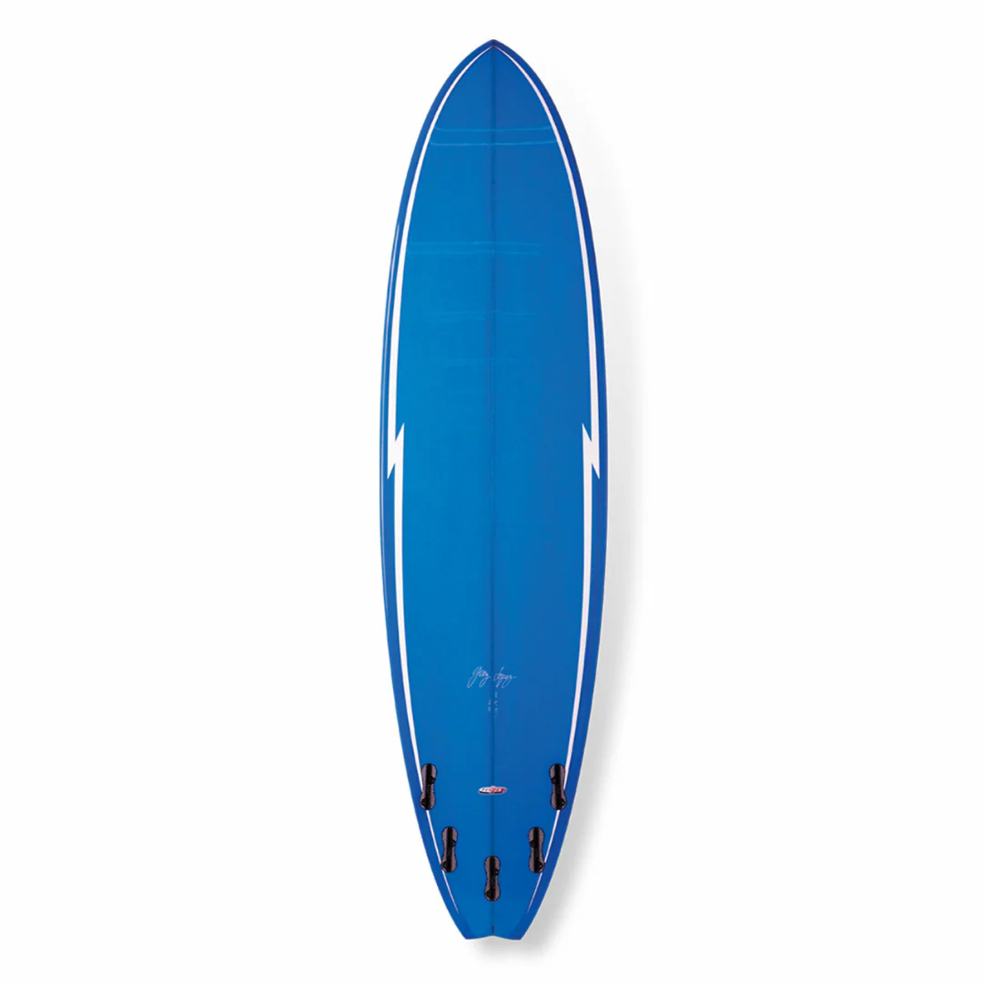 Gerry Lopez Little Darlin Fusion Poly Surfboard FCSII Blue 7'11" - Image 3