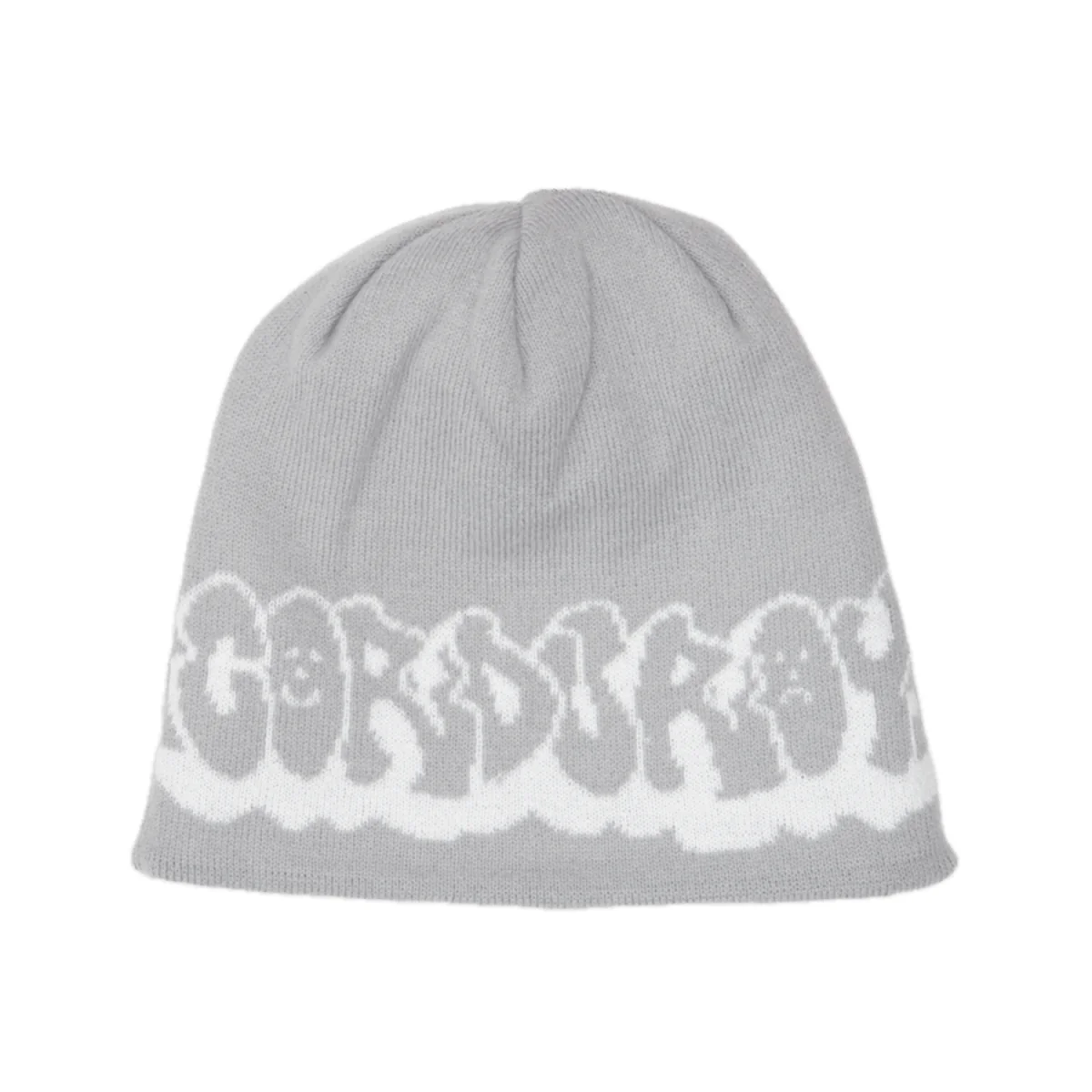 Corduroy Checkmate Reversible Skully Beanie White - Image 2