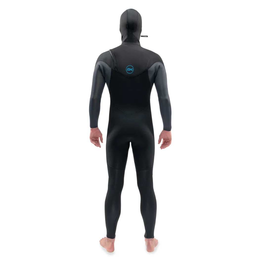 Dakine Men's Quantum 5/4/3mm Chest Zip Hooded Wetsuit Black/Grey - Image 3