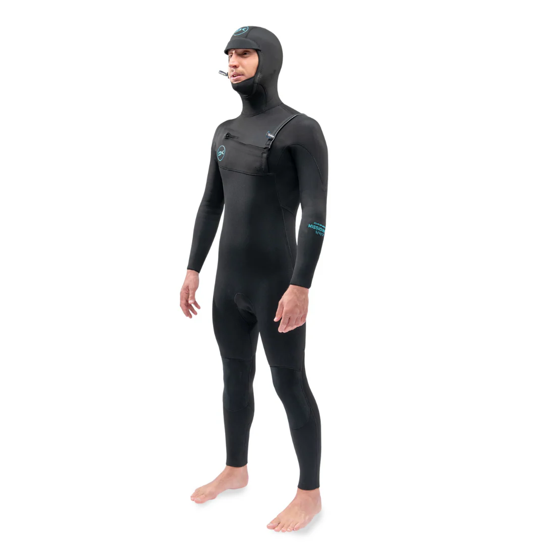 Dakine Men's Mission 5/4/3mm Chest Zip Hooded Wetsuit Black - Image 2
