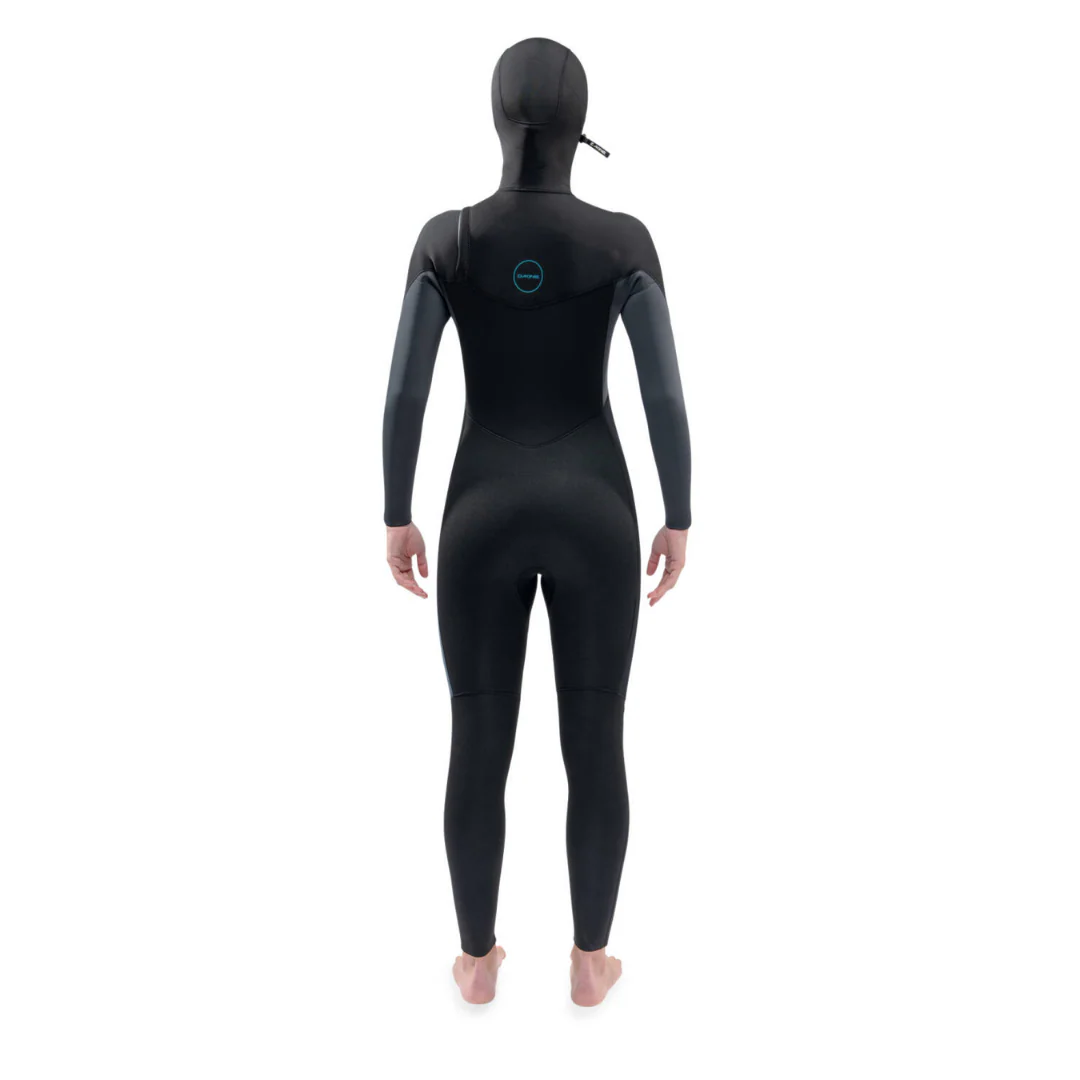 Dakine Women's Mission 6/5/4mm Chest Zip Hooded Wetsuit Black - Image 4
