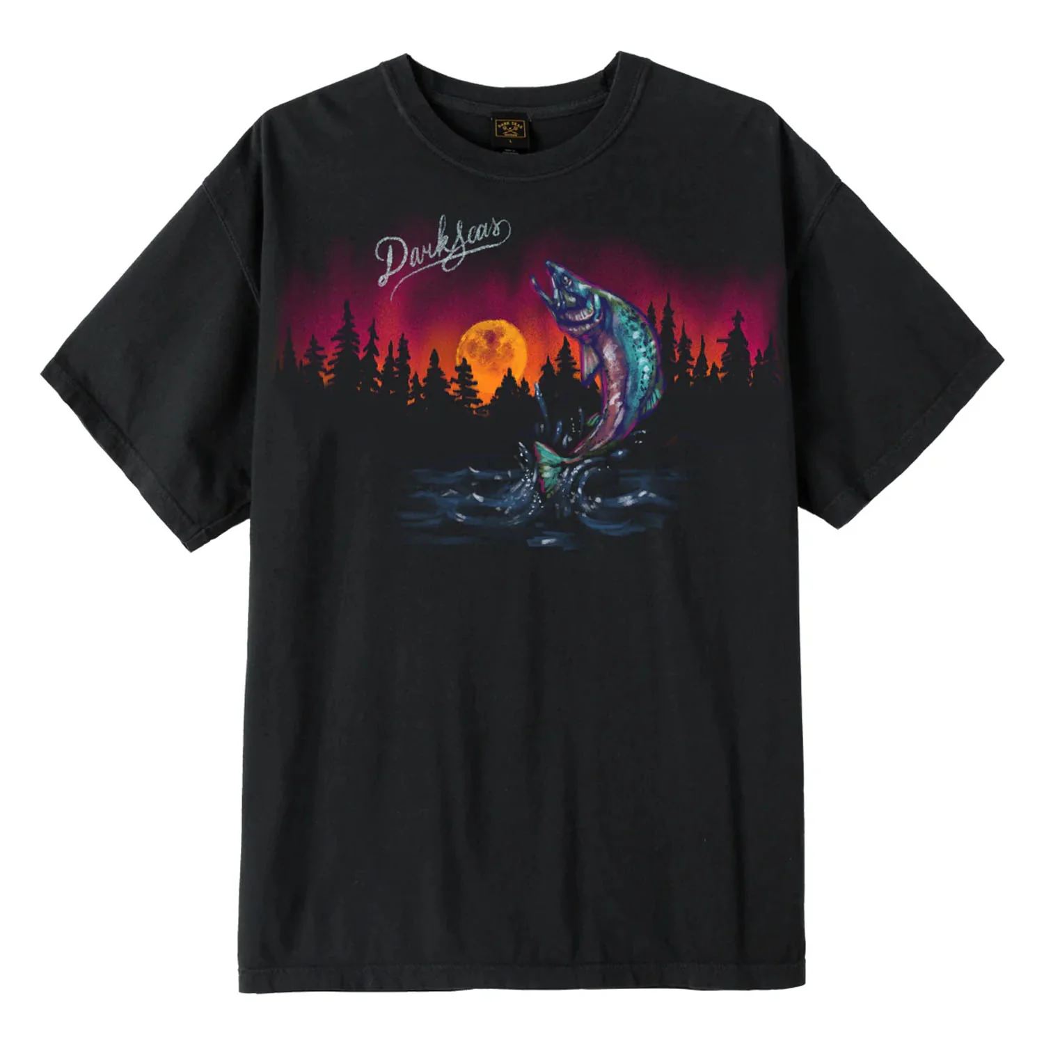 Dark Seas Men's Riverwalk T Shirt Black - Image 2