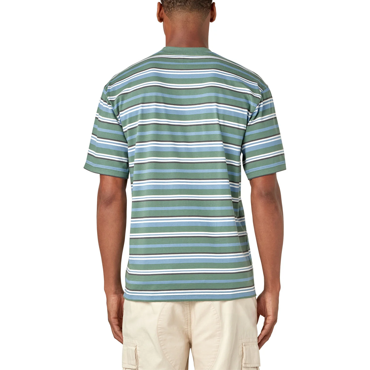 Dickies Men's Glade Spring Stripe S/S Tee Horizontal Stripe - Image 3