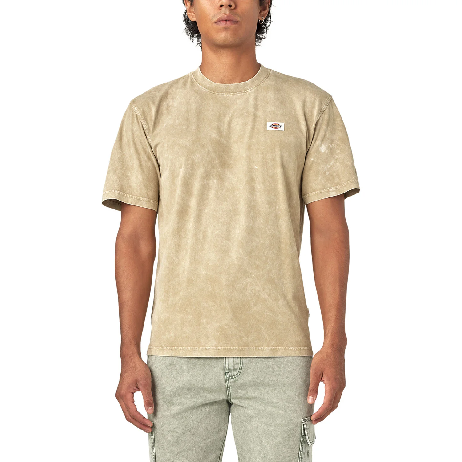 Dickies Men's Newington S/S Tee Overdyed W/Acid Wash Sandstone - Image 2