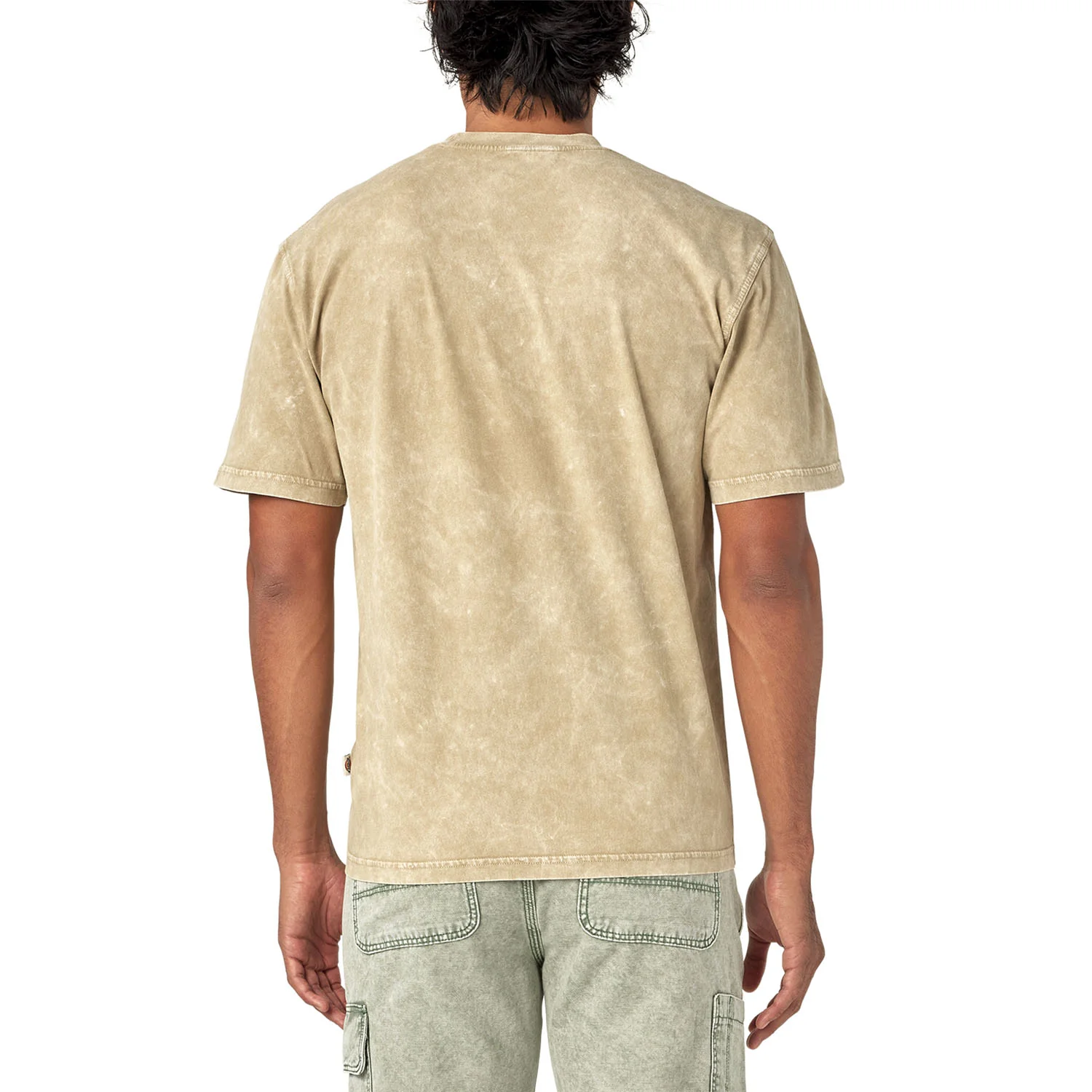 Dickies Men's Newington S/S Tee Overdyed W/Acid Wash Sandstone - Image 3