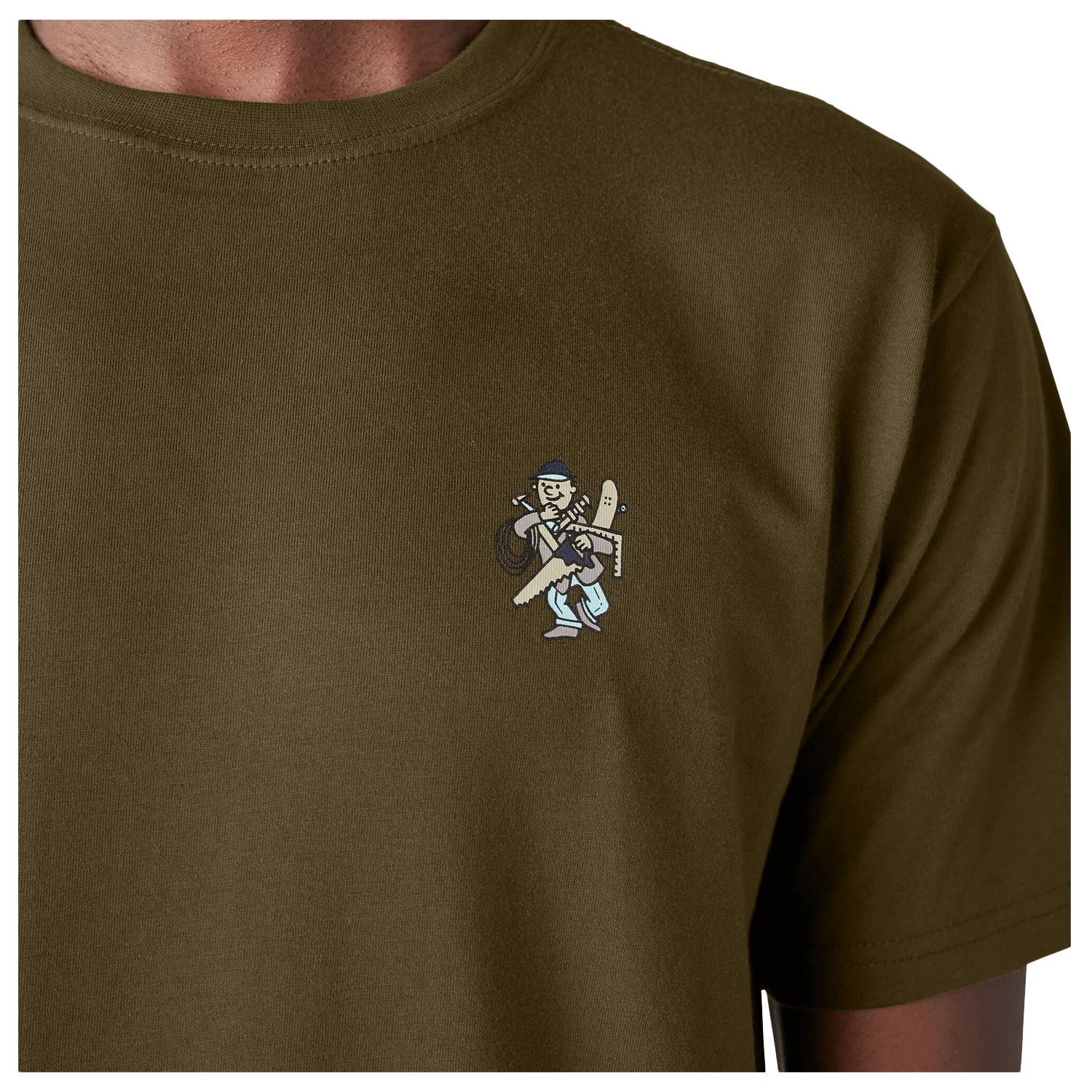 Dickies Men's Skateboarding Graphic T Shirt Dark Olive - Image 3