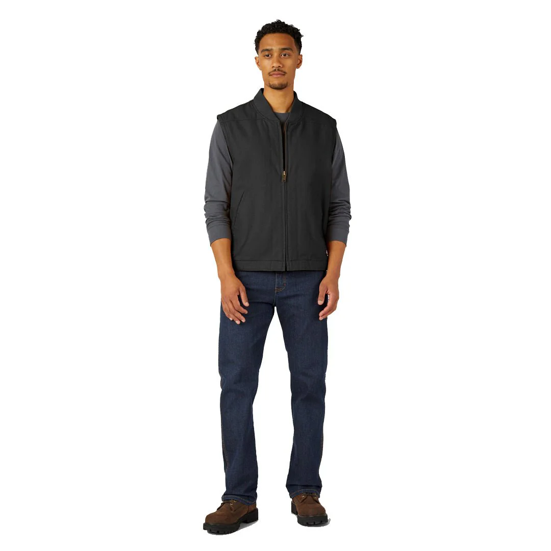 Dickies Sherpa Lined Duck Vest Stonewashed Black - Image 3
