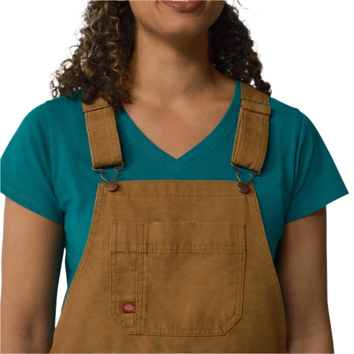 Dickies Women's Bib Shortall Stone - Image 3