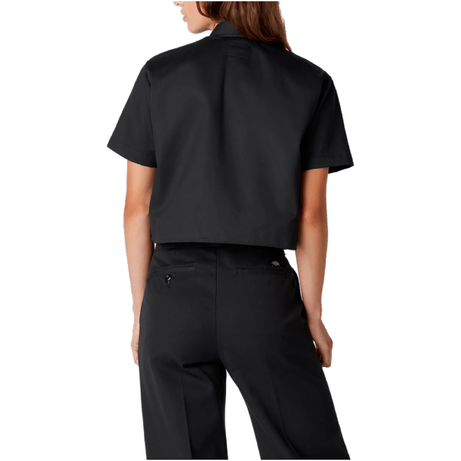 Dickies Women's Cropped Work Shirt Black - Image 3