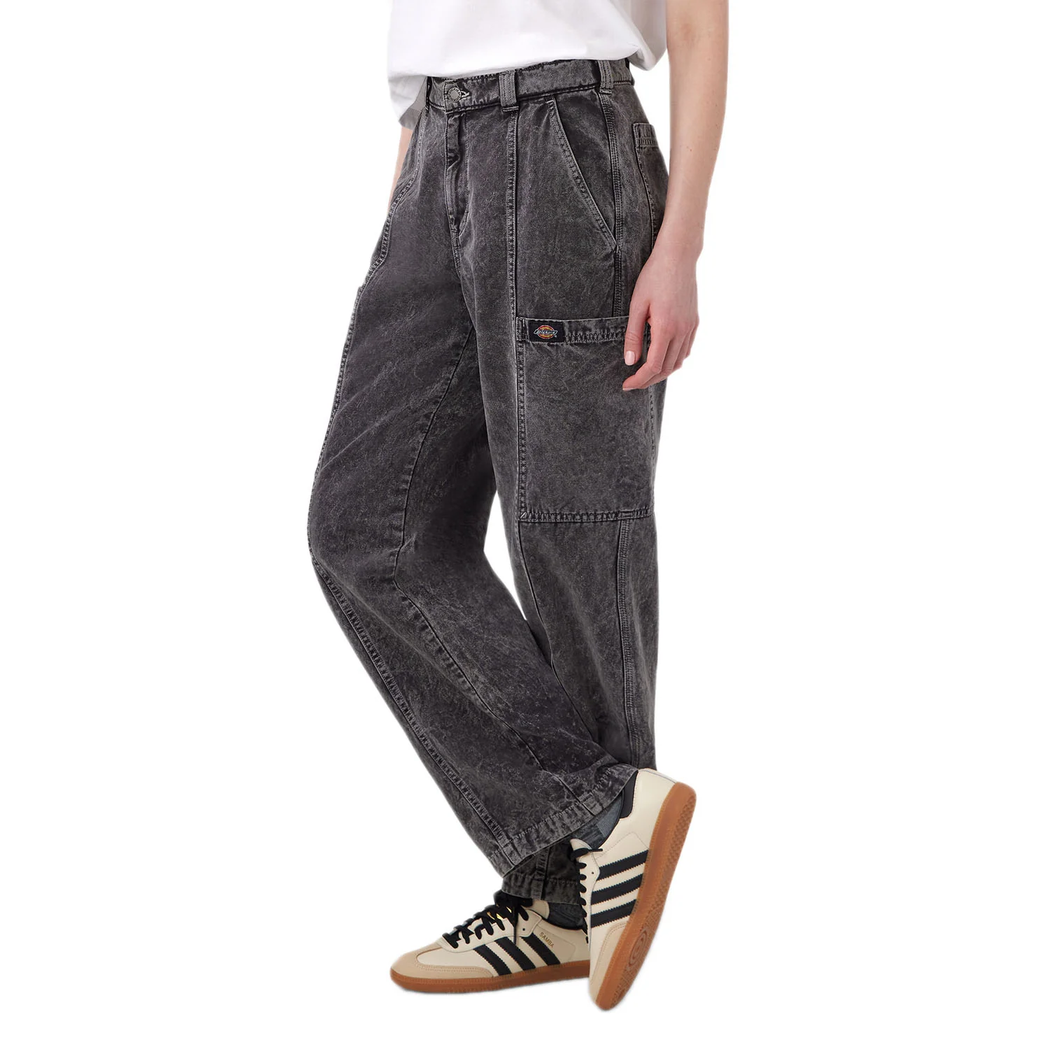 Dickies Women's Newington Cargo Pant Black Heritage Wash - Image 3