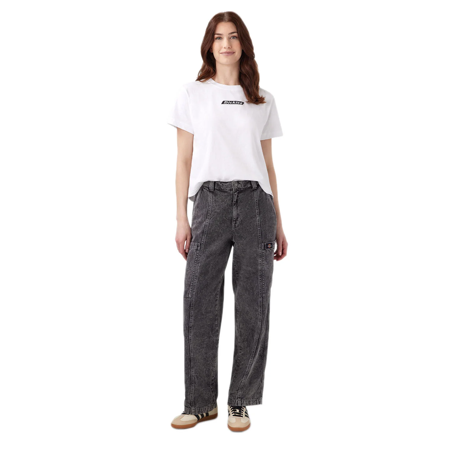 Dickies Women's Newington Cargo Pant Black Heritage Wash - Image 4