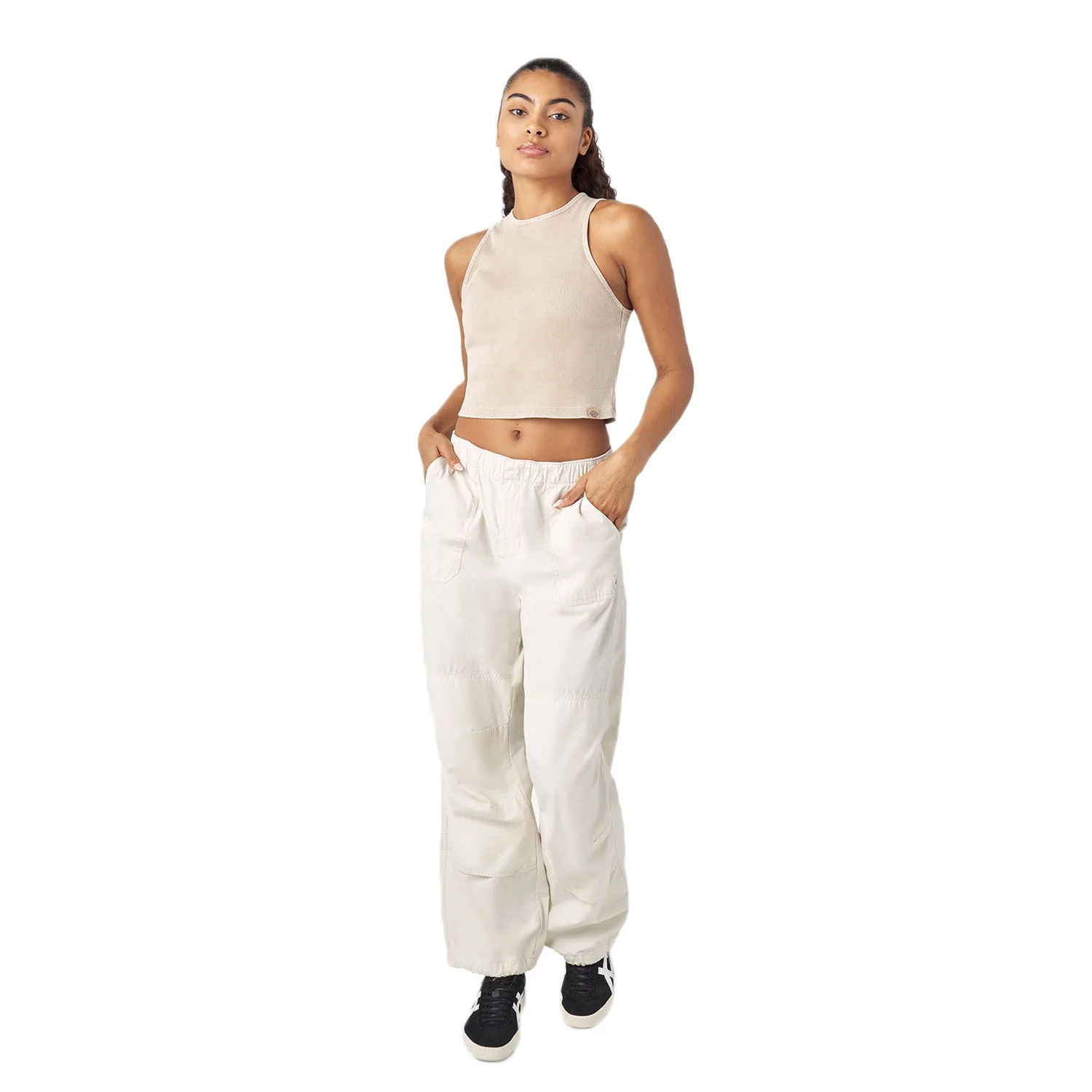 Dickies Women's Newington Tank Top Overdyed W/Acid Wash Sandstone - Image 2