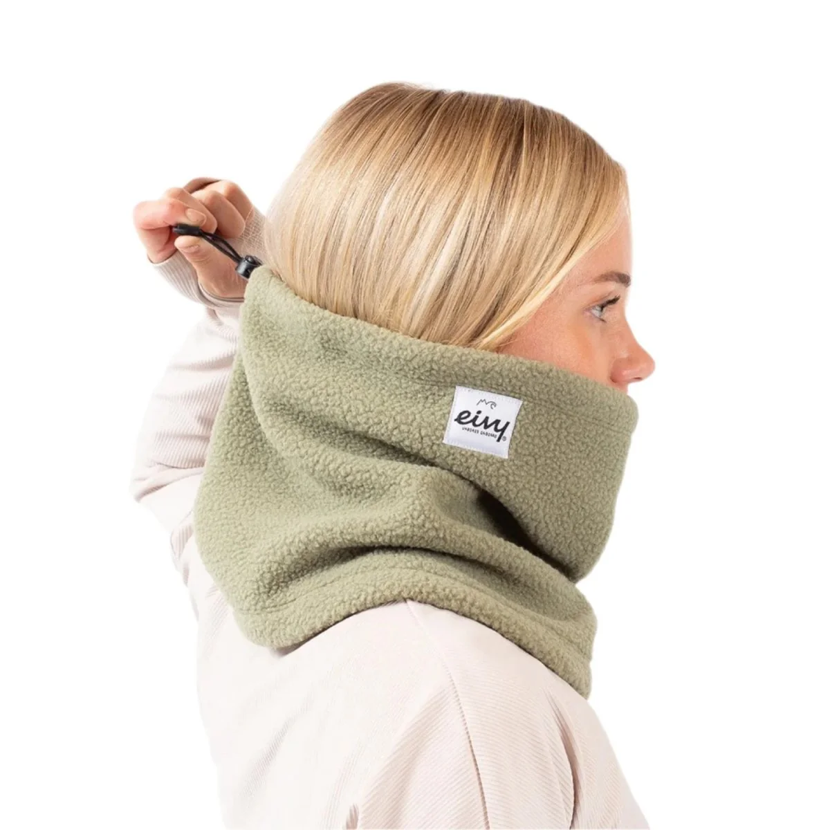 Eivy Women's Adjustable Sherpa Neckwarmer Faded Oak - Image 3