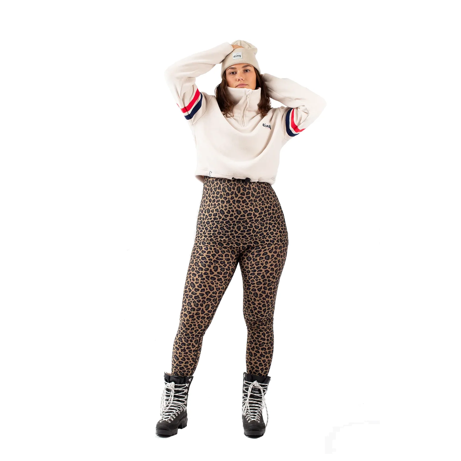 Eivy Women's Peg Zip Cropped Fleece 2024 Off White - Image 2