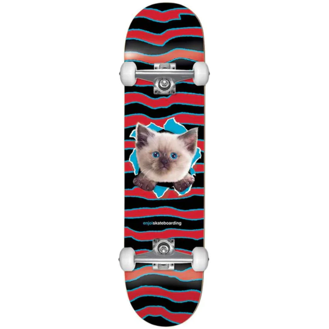 Enjoi Kitten Ripper Skate Complete Black/Red 7.375"