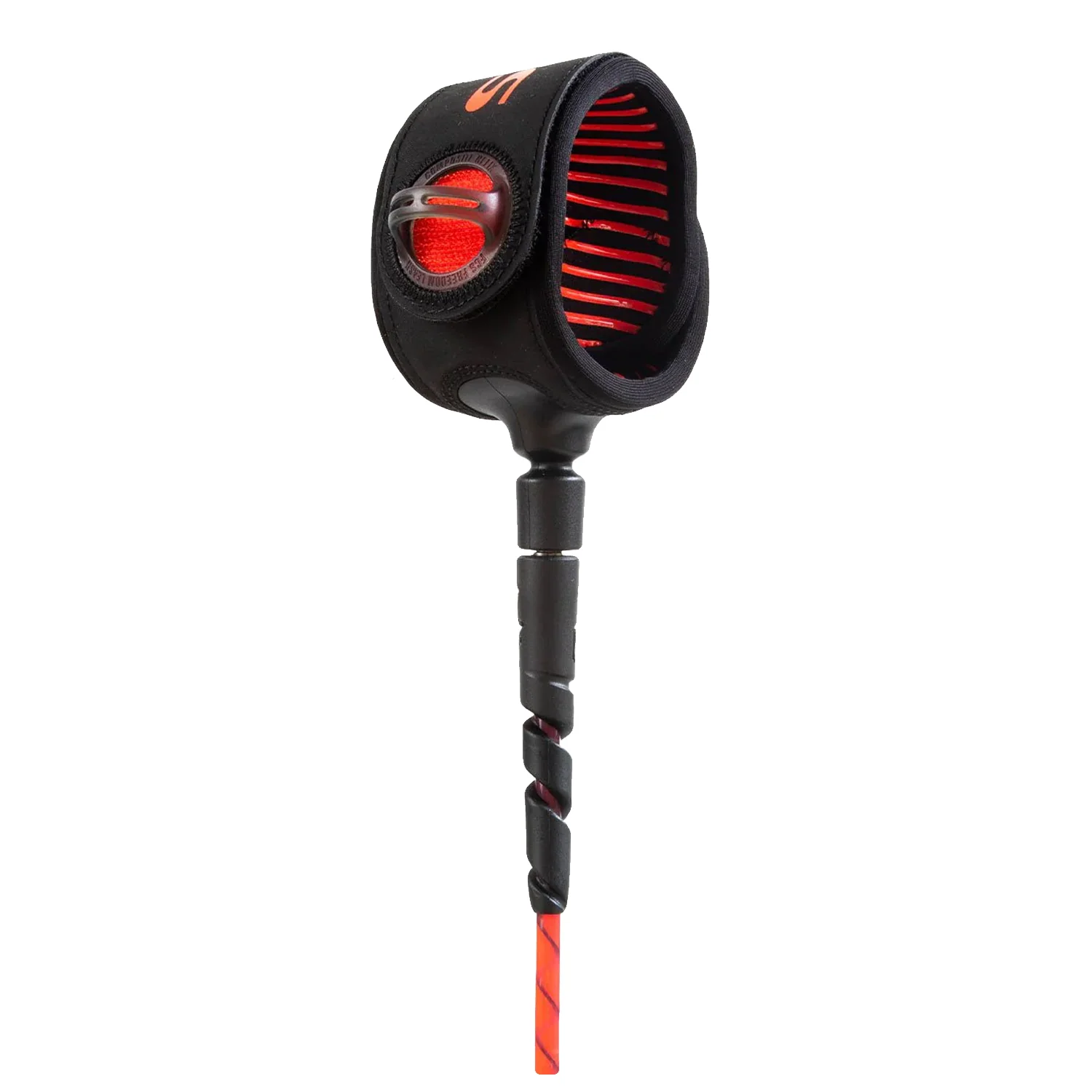 FCS Freedom Helix Surf Leash 7'0" Red Black - Image 2