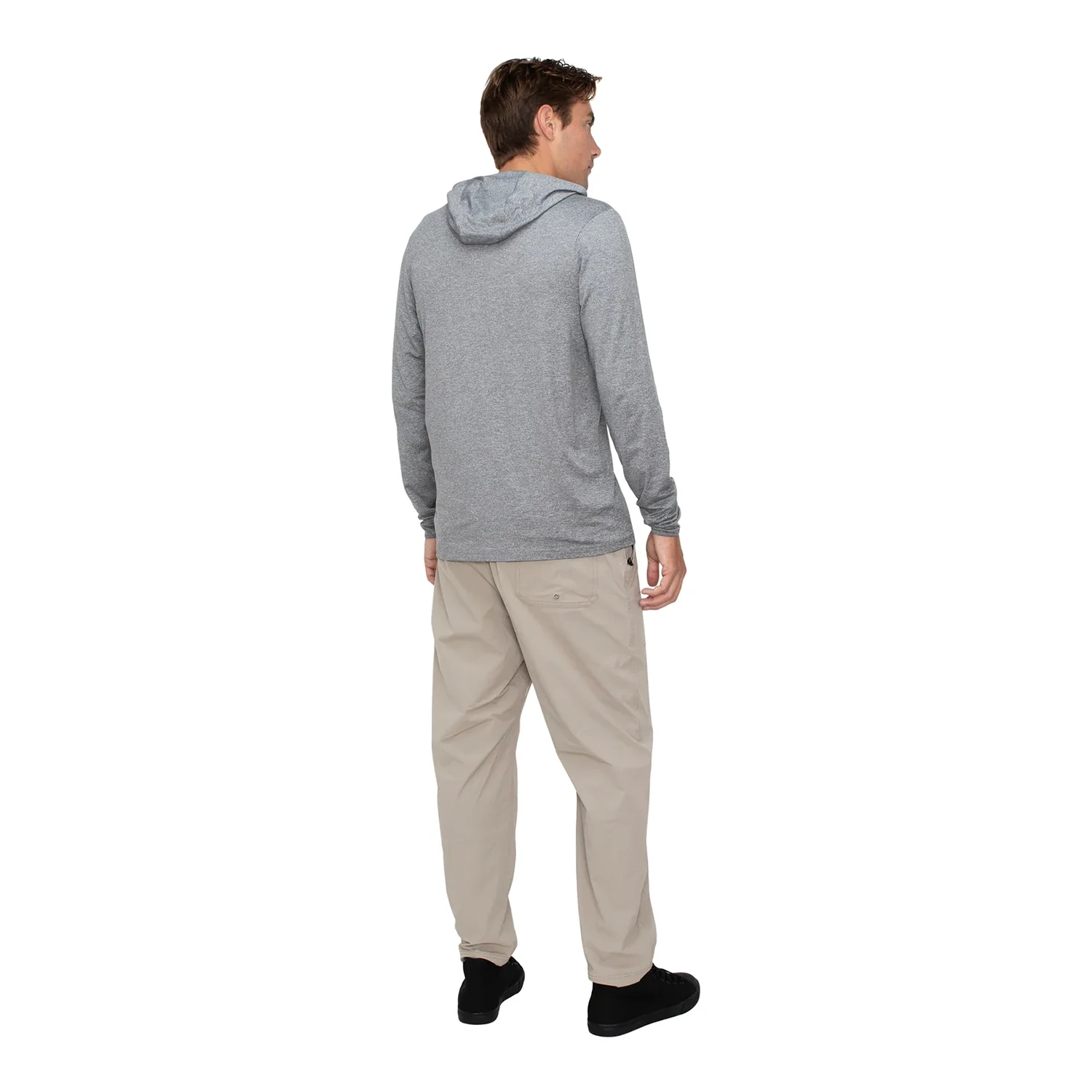 Florence Marine X Men's Adapt L/S Hooded UPF Shirt Light Heather Grey - Image 4