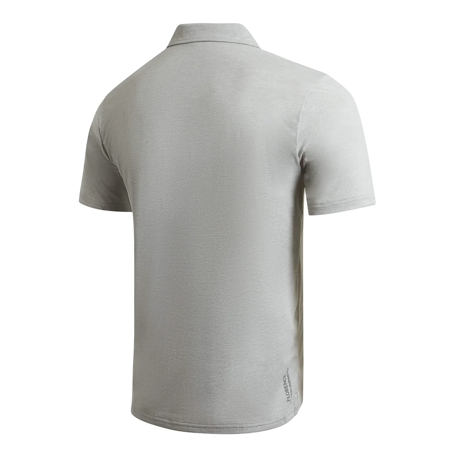 Florence Marine X Men's Airtex Collared S/S Shirt Light Heather Grey - Image 2