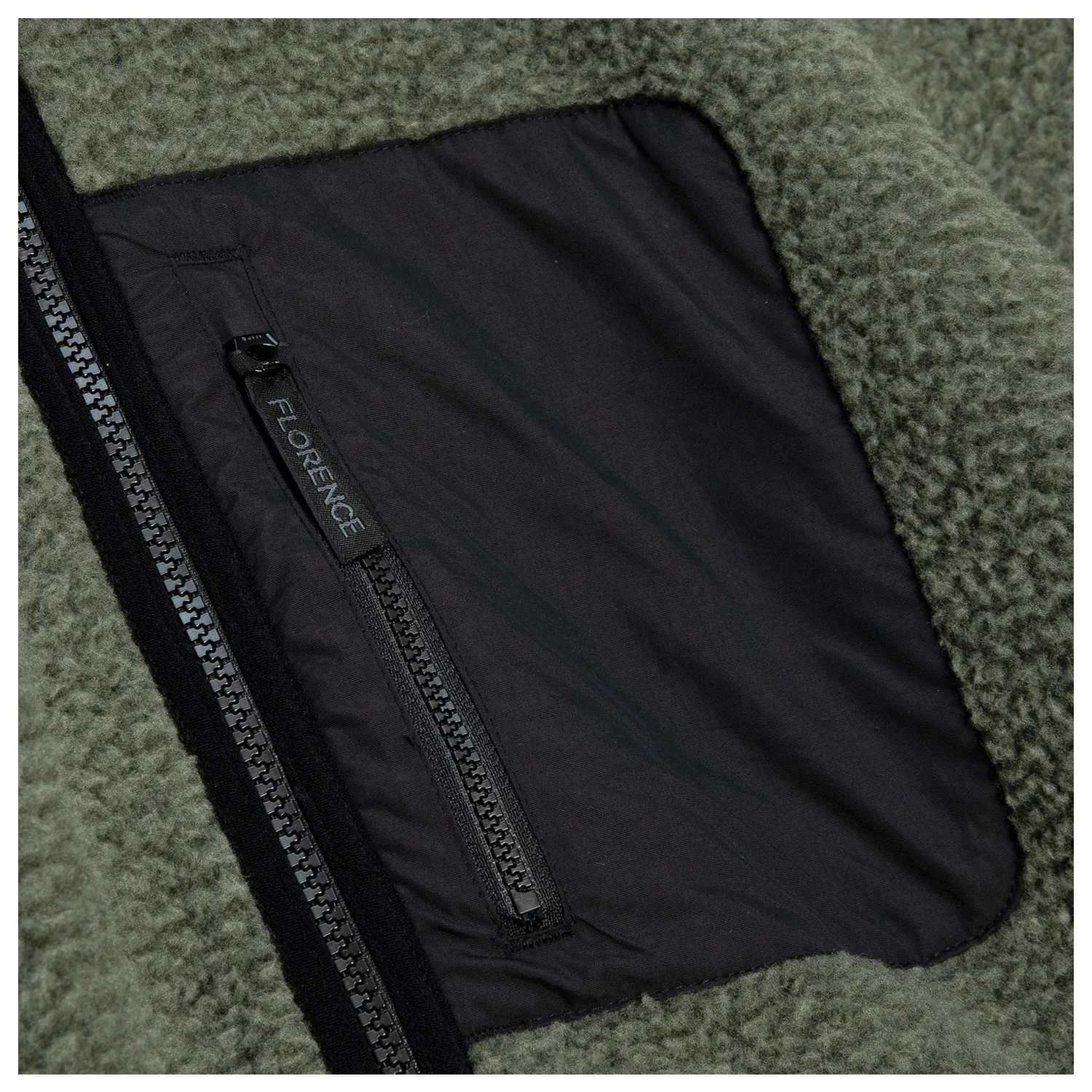 Florence Marine X Men's High Pile Utility Fleece Jacket Thyme - Image 3