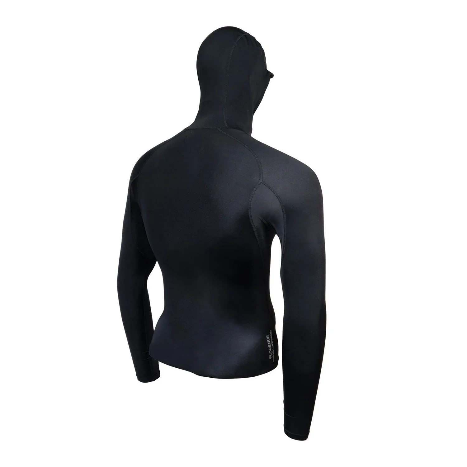 Florence Marine X Men's L/S Hooded Rashguard Black - Image 2