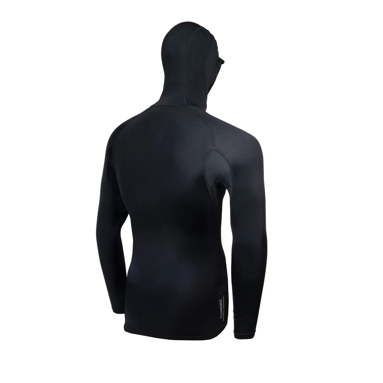 Florence Marine X Men's L/S Hooded Tall Rashguard Black - Image 2