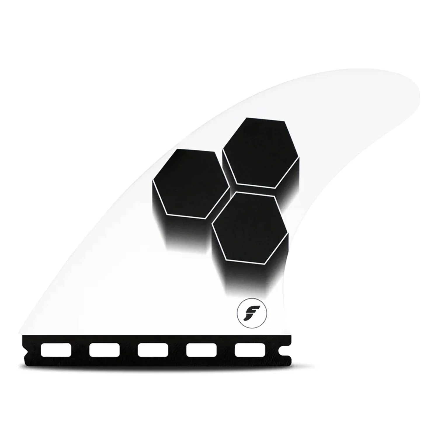 Futures Thruster AM2 Honeycomb Surf Fins Black/White Large - Image 2