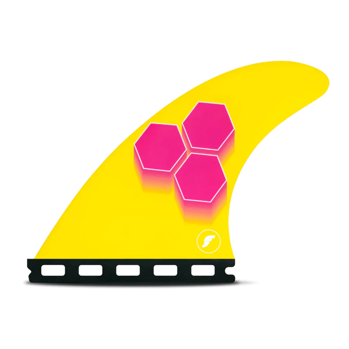 Futures Thruster AM3 Honeycomb Surf Fins Pink/Yellow Small - Image 2