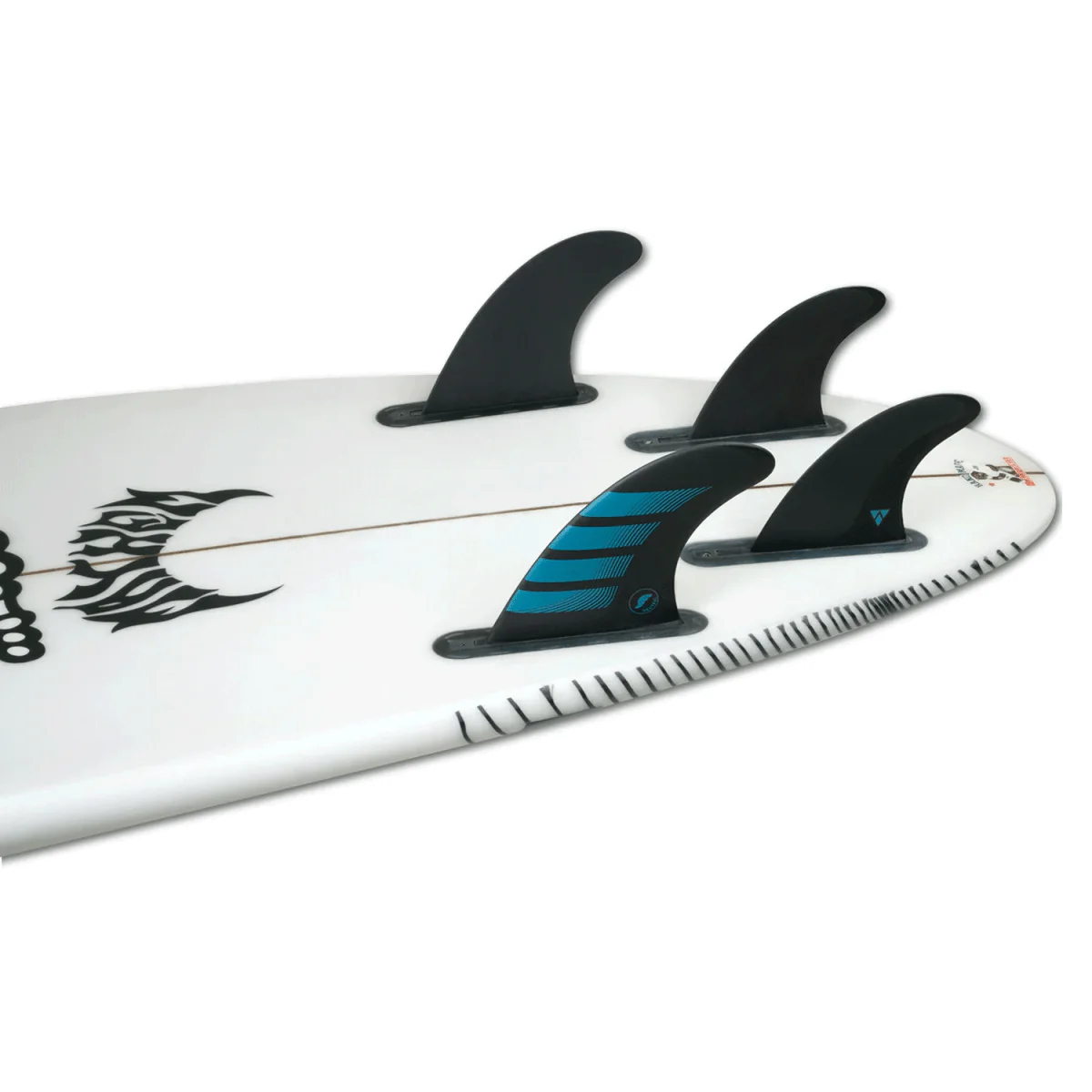 Futures F4 Alpha 5 Fin Set Carbon/Aqua Small - Image 2
