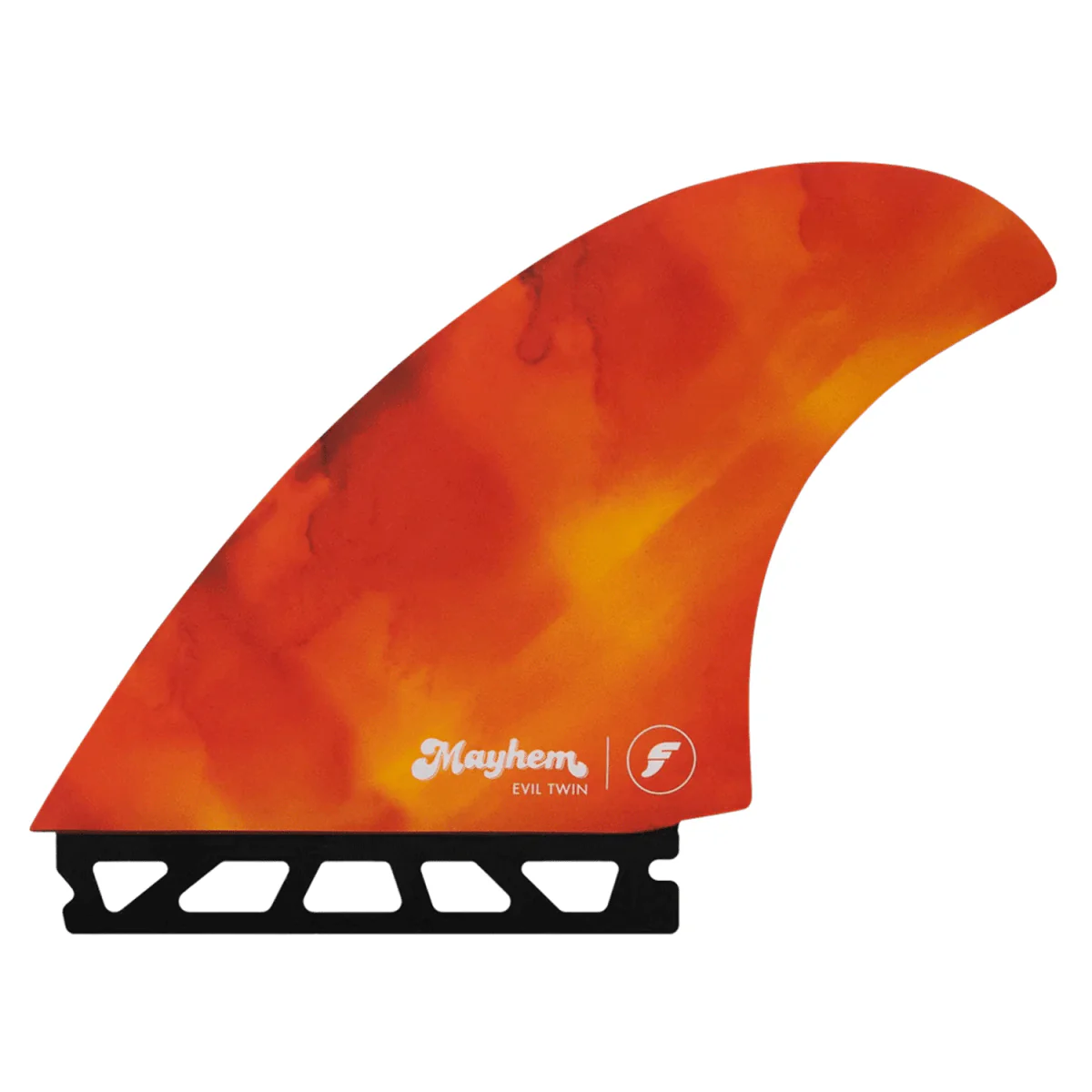 Futures Mayhem Evil Twin +1 Honeycomb Red/Orange Surf Fins Medium - Image 3