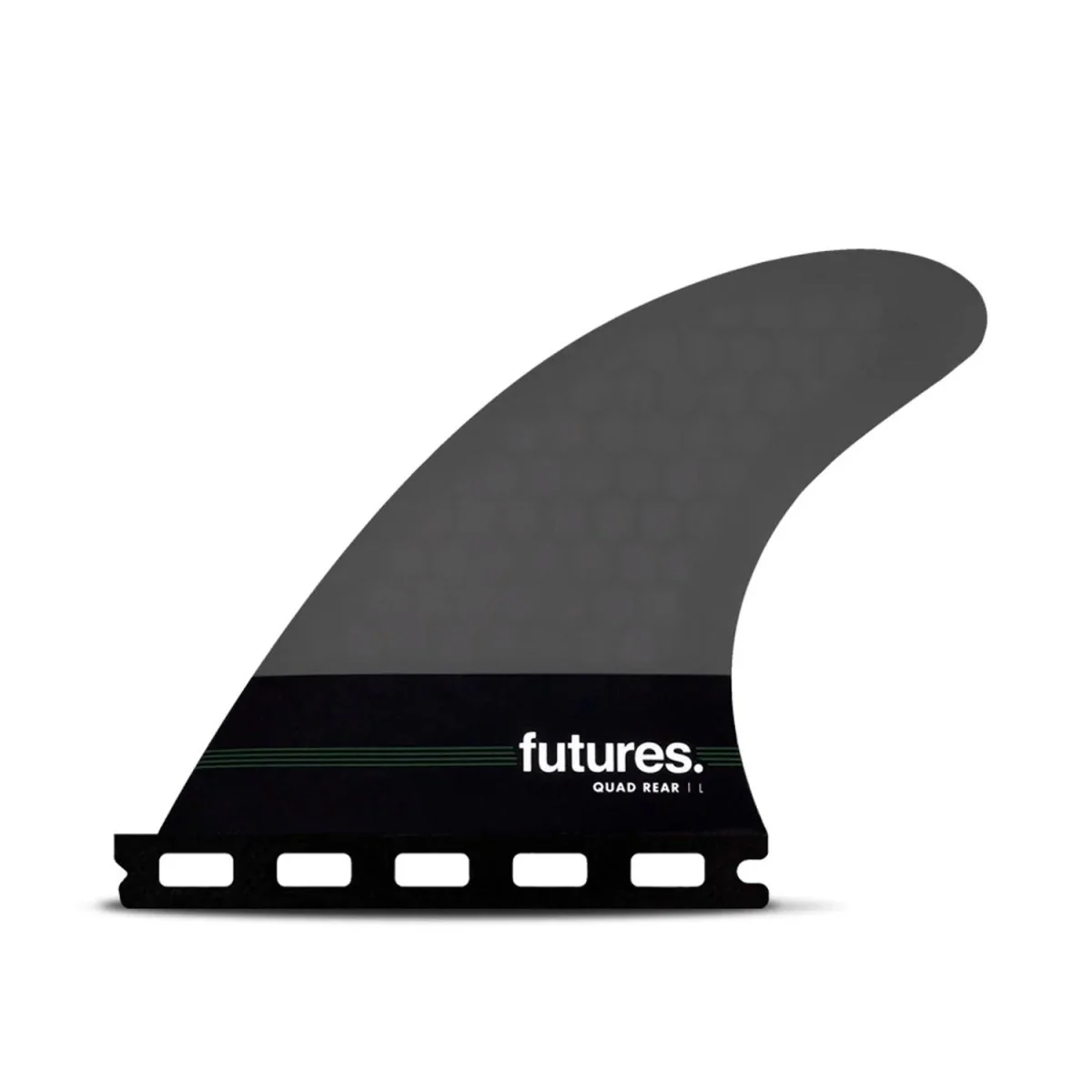 Futures Quad Trailers Neutral QR 80/20 Honeycomb Surf Fins Grey - Image 2