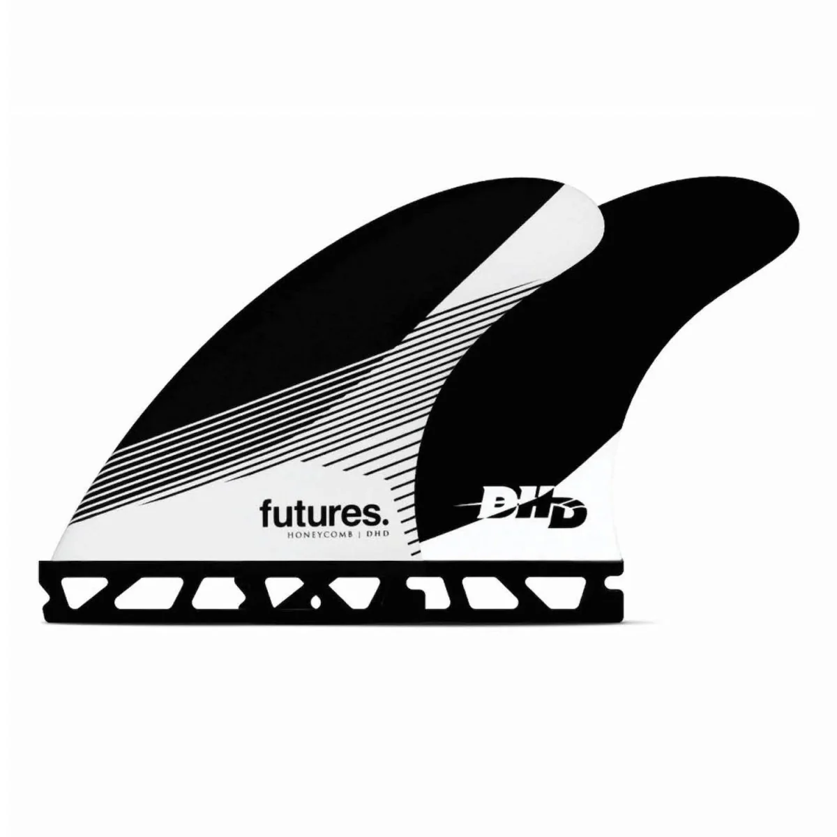 Futures Thruster DHD Honeycomb Surf Fins Black/White - Image 2