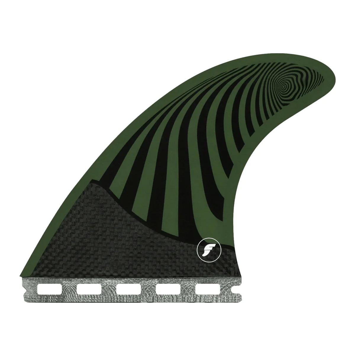 Futures Thruster Pyzel Honeycomb/Carbon Surf Fins Green/Red Medium - Image 2